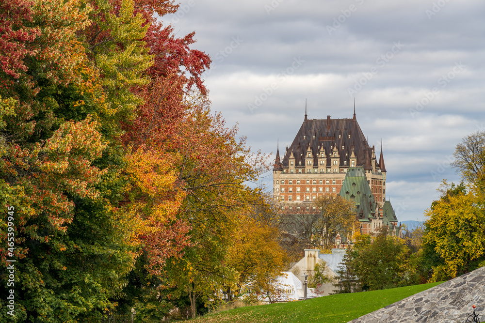 Quebec City Old Town in autumn season.