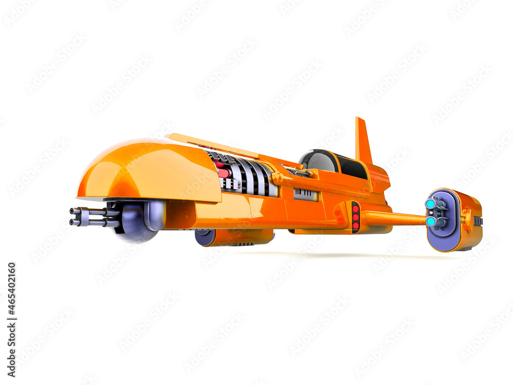 spaceship in white background spaceship in white background
