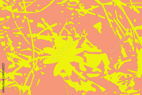 Schizzi di giallo su rosa