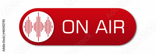 On Air sign, emblem, logo. Live stream symbol. Vector illustration. Vector illustration