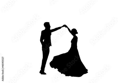 silhouette couple marié dande 