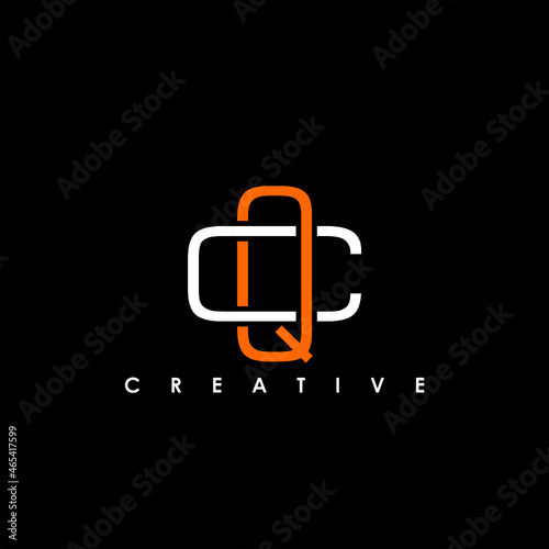 CQ, QC Letter Initial Logo Design Template Vector Illustration