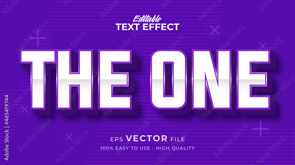 The one banner editable text effect with comic style