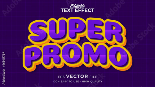 Special Promo Sale banner editable text effect with comic style