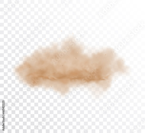 Dust sand cloud dirt air vector smog transparent element. Dusty smoke cloud design