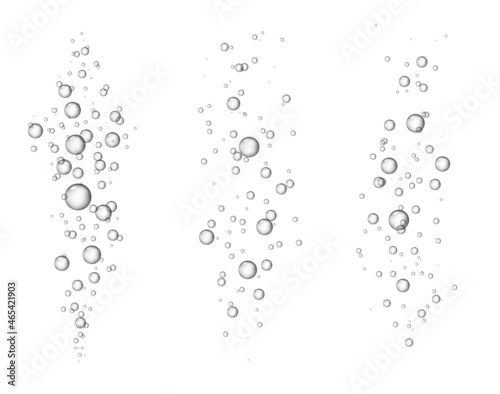 Bubble fizz water vector champagne soda sparkle underwater bubbles background. Fizz foam liquid transparent