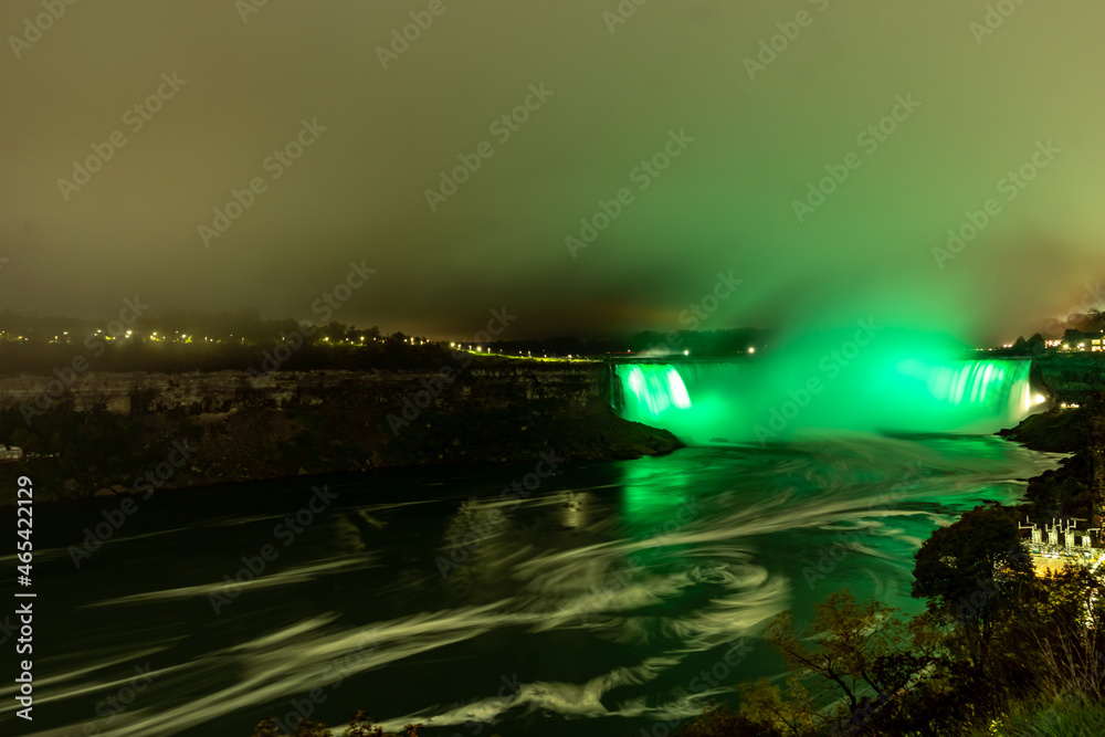 Niagara Falls at Night During the Storm