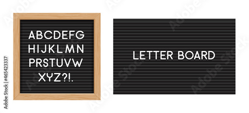 Letter board black isolated word background frame message vector vintage letterboard sign alphabet