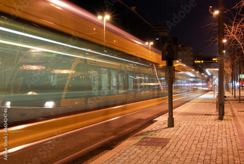 Surface Metro speeding at Night