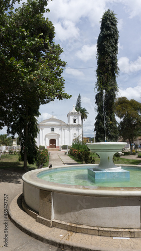 Tourist catholic church in Honduras Central America