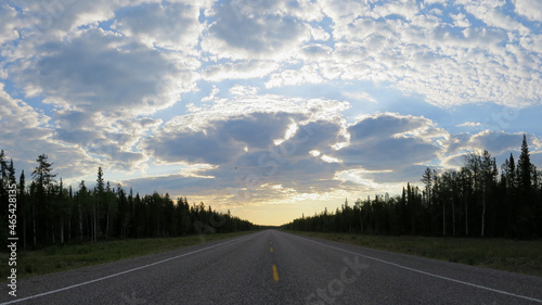 Morning skies on the road to Yellowknife photo