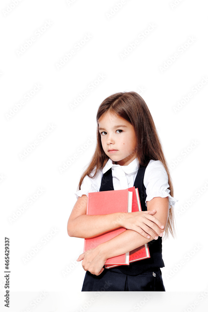 Frustrated and unhappy teen girl at school. Frustrated and unhappy teen girl at school.