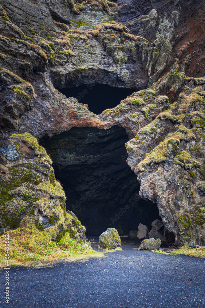 Gígjagjá also known as Yoda cave in Hjoerleifshoefdi, south Iceland