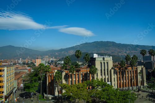 Medellin, Antioquia, Colombia. June 20, 2020. View of the Antioquia Museum photo