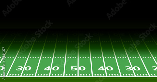 American football field background. Rugby stadium grass field illustration