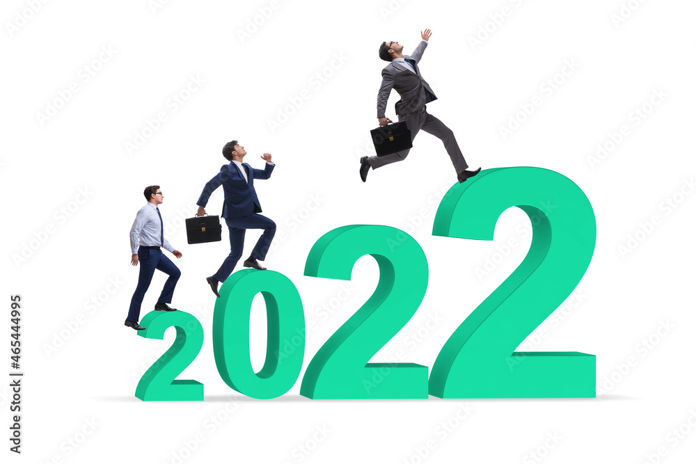 Growth concept with the transition between 2021 and 2022 Growth concept with the transition between 2021 and 2022