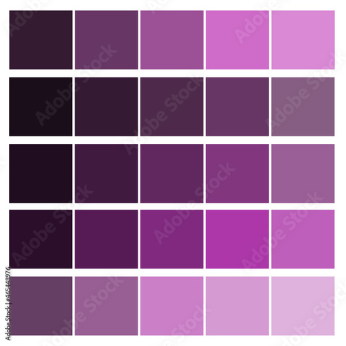 Violet color palette. Creative background. Purple tints. Design element. Fashion art. Vector illustration. Stock image. 