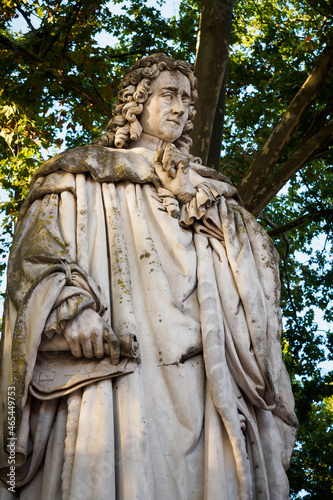 Statue of Montesquieu in the park of the Place des Quinconces photo