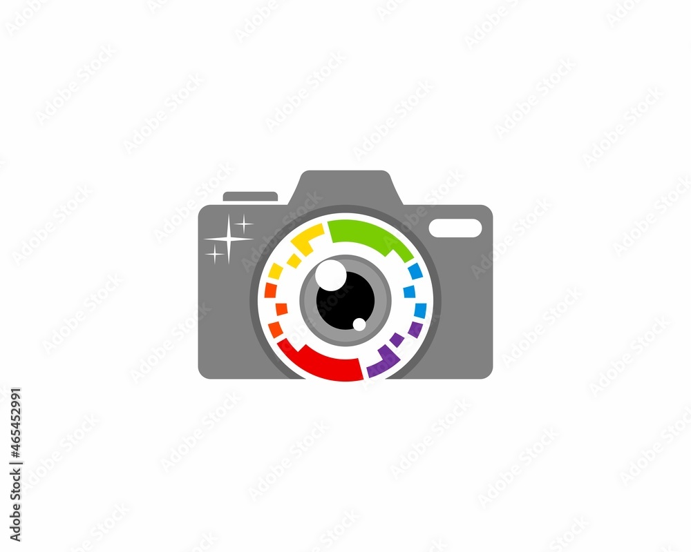 Camera with pixel lens in the middle Camera with pixel lens in the middle