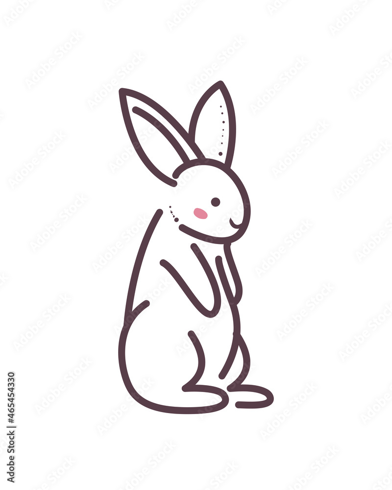 Fototapeta premium bunny silhouette illustration