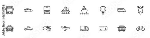 Transportation icon set vector 