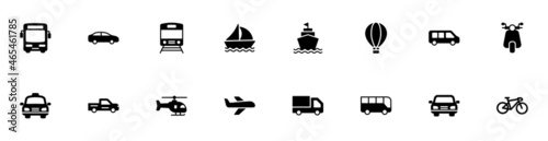 Transportation icon set vector	