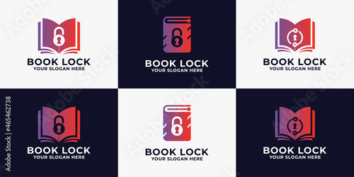 book lock logo, inspiration logo for diary or educational