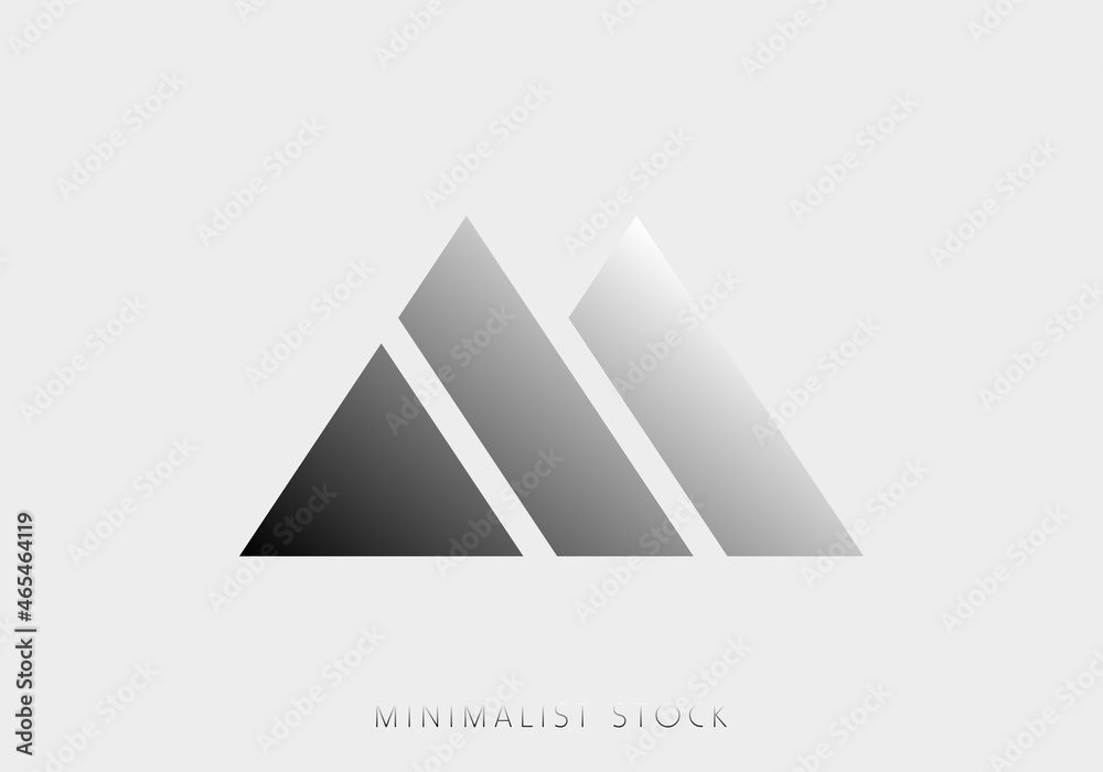 M Letter Abstract Icon Logo Alphabet Monogram Illustration Initial ...