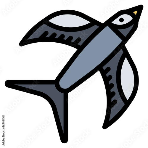 swallow line icon