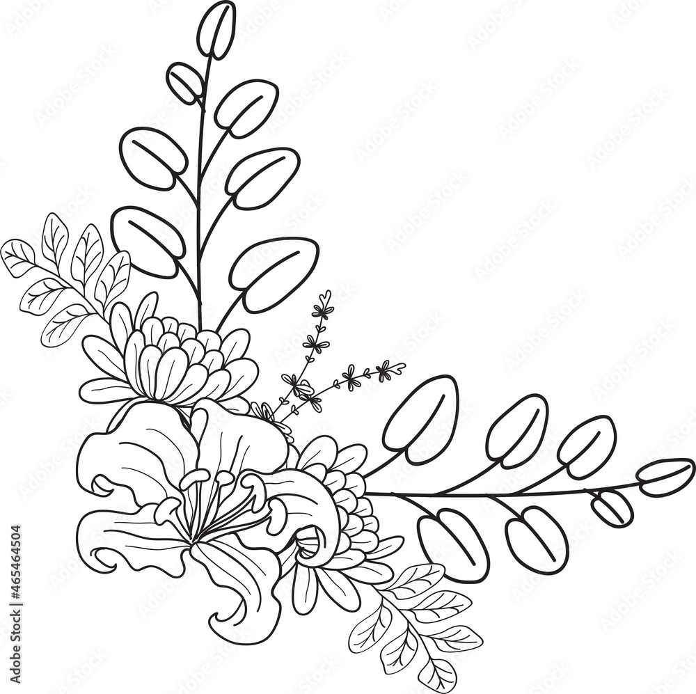 Floral Wreath Plant Arrangement Decorative Ornament Save the Date Invitation