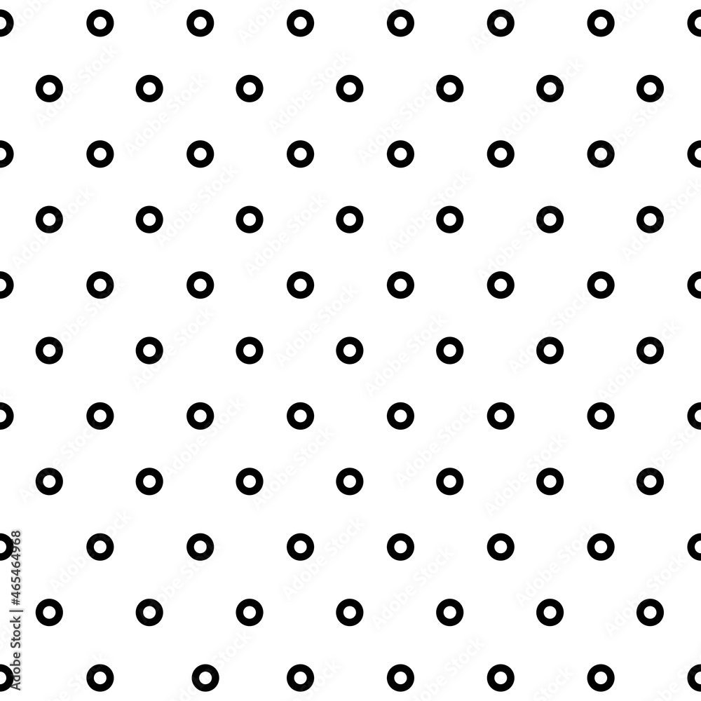 Seamless Geometric Pattern Black Polka Dot Thick Ring With White Background. Perfect for textile and fabric print, wallpaper, greeting card, branding packaging, poster. Vector file. Editable. Seamless Geometric Pattern Black Polka Dot Thick Ring With White Background. Perfect for textile and fabric print, wallpaper, greeting card, branding packaging, poster. Vector file. Editable.