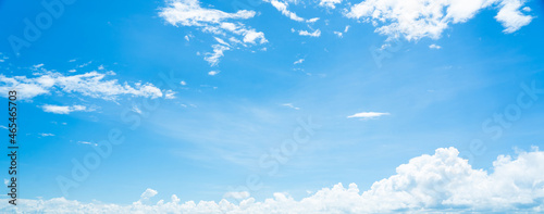 Cloudscape nature concept with copy space.Blue Sky abstract panoramic background.