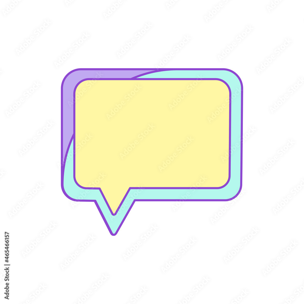 Cute blank speech bubble badge vector Cute blank speech bubble badge vector