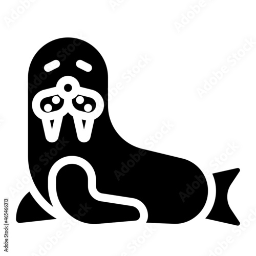 walrus glyph icon