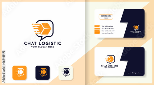 fly box chat logo and business card design