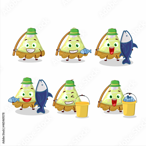 A fisherman slice of key lime pie cartoon picture catch a big fish