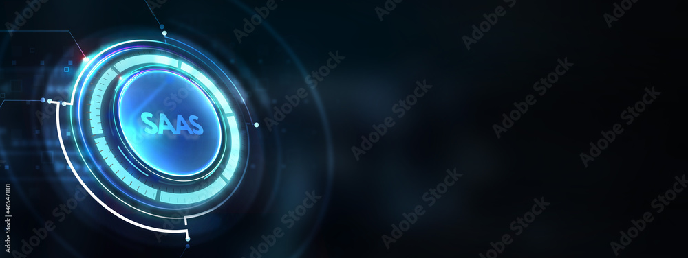Software as a Service SaaS. Software concept. Business, modern technology, internet and networking concept. 3d illustration Software as a Service SaaS. Software concept. Business, modern technology, internet and networking concept. 3d illustration