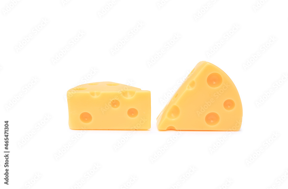 Piece of cheese isolated on white background Piece of cheese isolated on white background