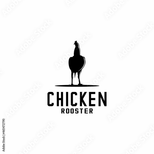 vector illustration of rooster logo, label and brand