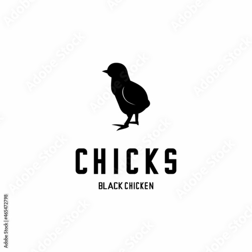 vector illustration of chick logo, rooster logo