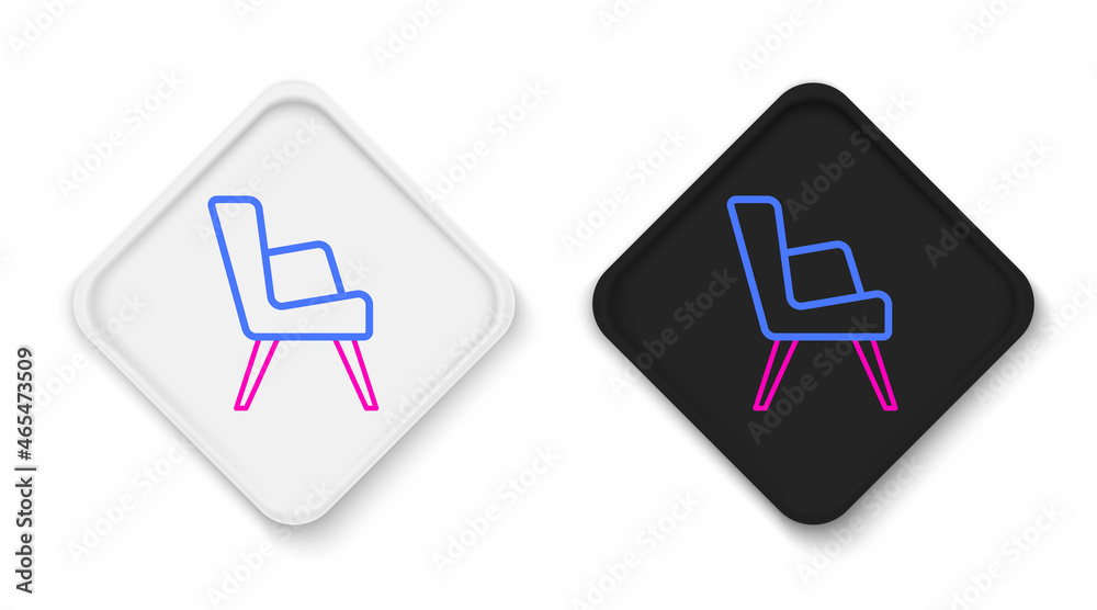 Line Armchair icon isolated on white background. Colorful outline concept. Vector Line Armchair icon isolated on white background. Colorful outline concept. Vector