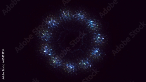 3D rendering abstract round light background
