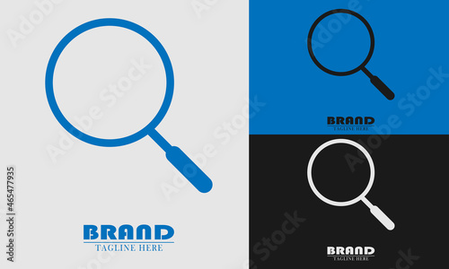 magnifying glass logo icon element