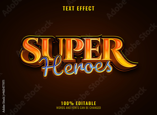 fantasy golden diamond super heroes text effect