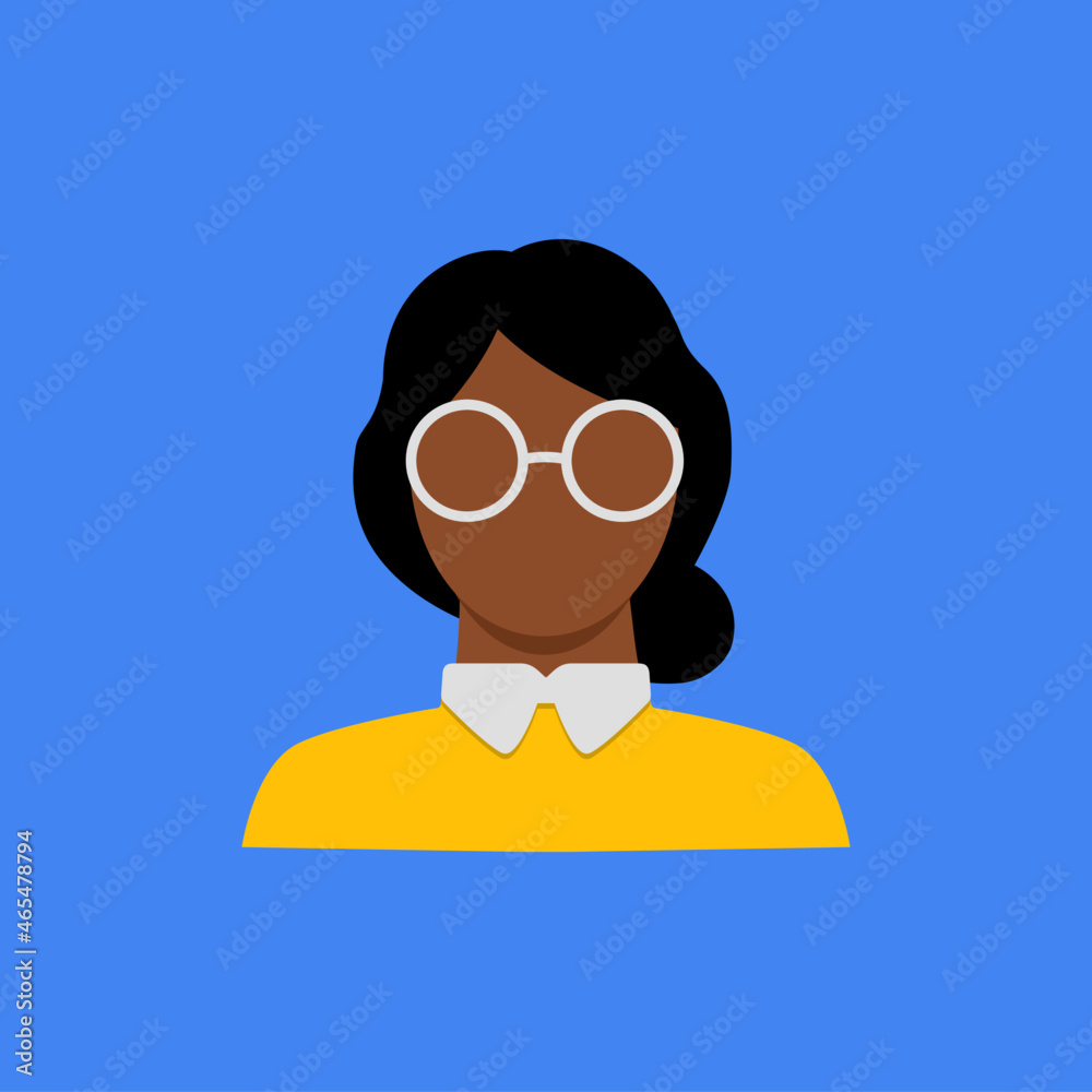 Female character Vector portrait. Profile picture. Woman face material ...