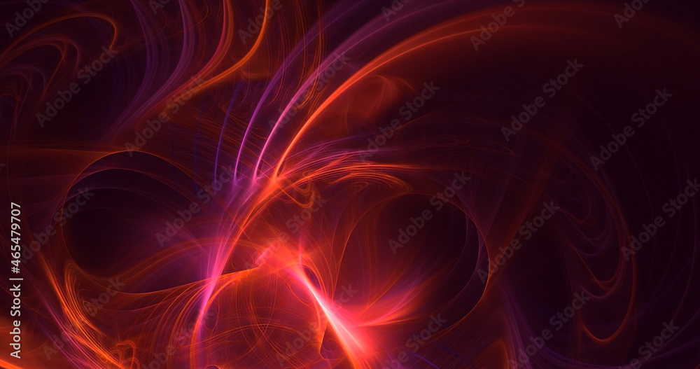 3D rendering abstract colorful fractal light background