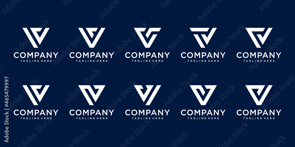 Set of abstract initial letter d logo design template icons for business of luxury elegant simple Set of abstract initial letter d logo design template icons for business of luxury elegant simple