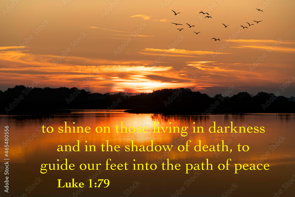 Bible verses at sunset Stock Photo | Adobe Stock