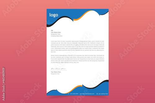 Professional business letterhead design. Corporate Letterhead Templates For Your Business company. The Letterhead Element Of Stationery Design. Vector Illustration