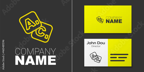 Logotype line Bingo icon isolated on grey background. Lottery tickets for american bingo game. Logo design template element. Vector